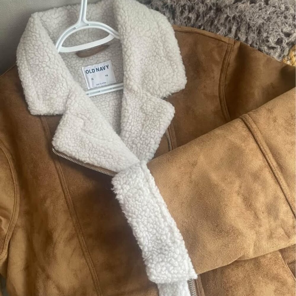 Faux Suede & Sherpa Jacket – Size XL – Brand New With Tags - Never Worn